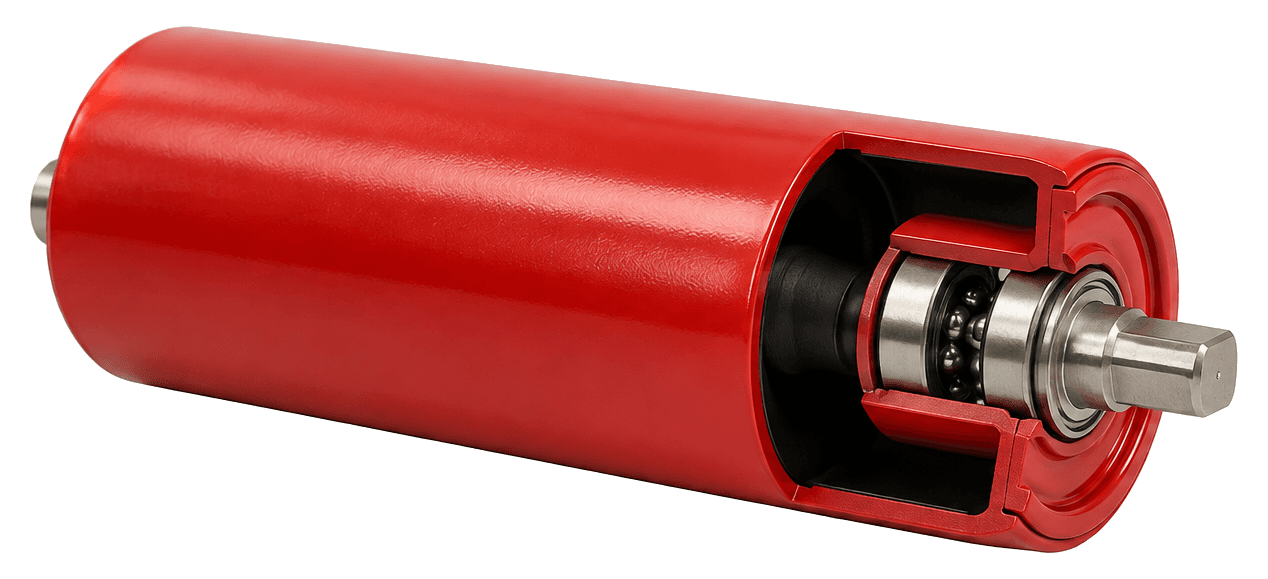 Conveyor roller and idler product for belt support